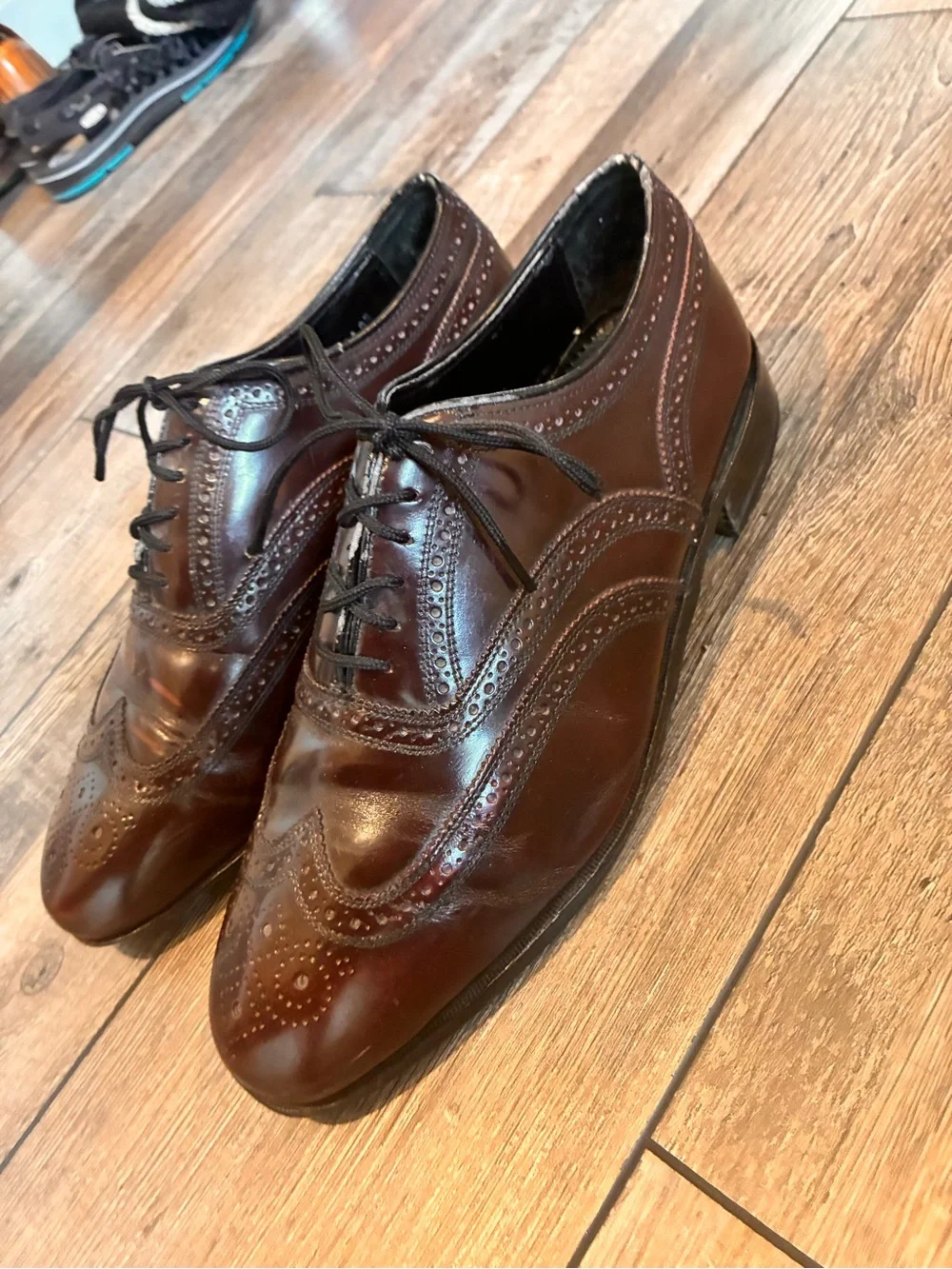 Florsheim Men's Dark Brown Wingtip Brogue Oxfords Extra Wide